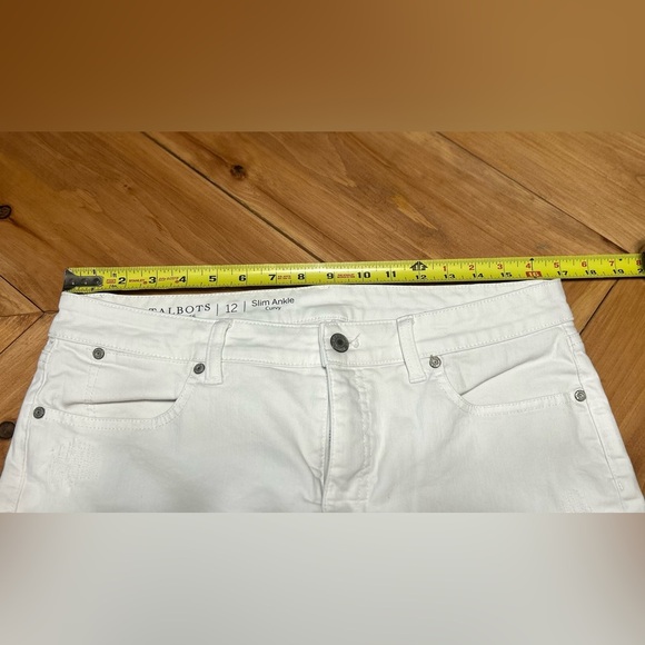 Talbots Flawless Women's Bright White Slim Ankle Curvy jeans size 12 - Picture 11 of 11